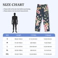 thumbnail image 2 of Salouo Vintage Floral Print Pajama Pants for Men, Lounge Pants Elastic Waistband Casual Men's sleepwear Loungewear Sleep Pajama Pant -Medium, 2 of 7