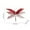 Red, variant on Glitter Mesh Dragonfly Christmas Clip, Christmas Dragonfly Clip-On Decor, 7.5-Inch Glittered Insect Ornament for Tree, Gift Decor, Wedding Centerpieces