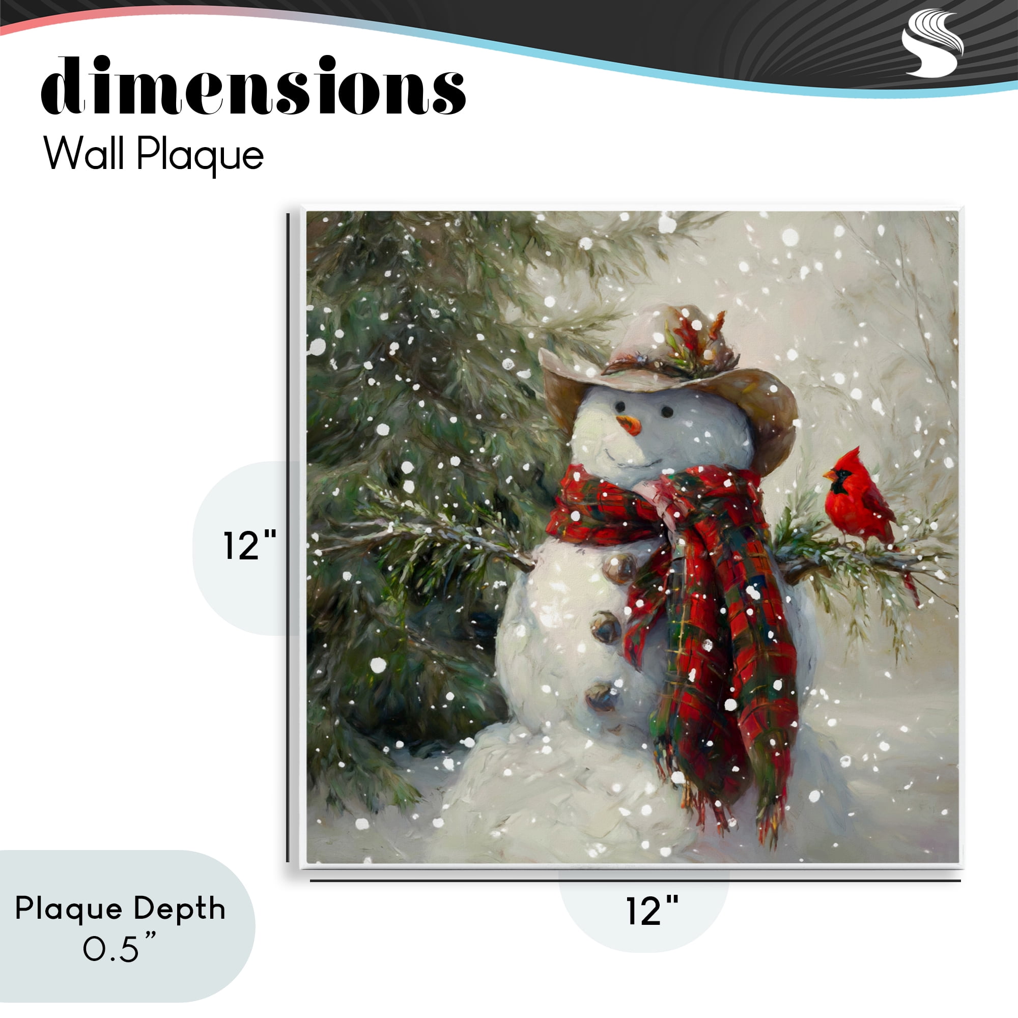Stupell Industries Cowboy Snowman & Cardinal Wall Plaque Art, design by Tina LeCour
