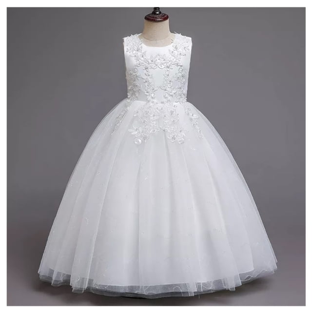 Vestido de bautizo Mod Catalina White para boda y comunión