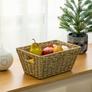 Mainstays Natural Handwoven Seagrass Basket, Rectangle
