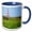 Blue/White, variant on 3drose, Canada, Nova Scotia, Brier Island. Brier Island Lighthouse., 11oz Two-tone Black Mug