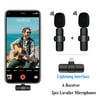 Lavalier Microphone with 2 Microphones for YouTube Facebook Recording Live Radio Noise Reduction Lightning Interface