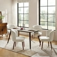 thumbnail image 2 of Upholstered Dining Chairs Set of 4 Armless Side Chairs Solid Wood Legs Restaurant Kitchen Linen, 2 of 8