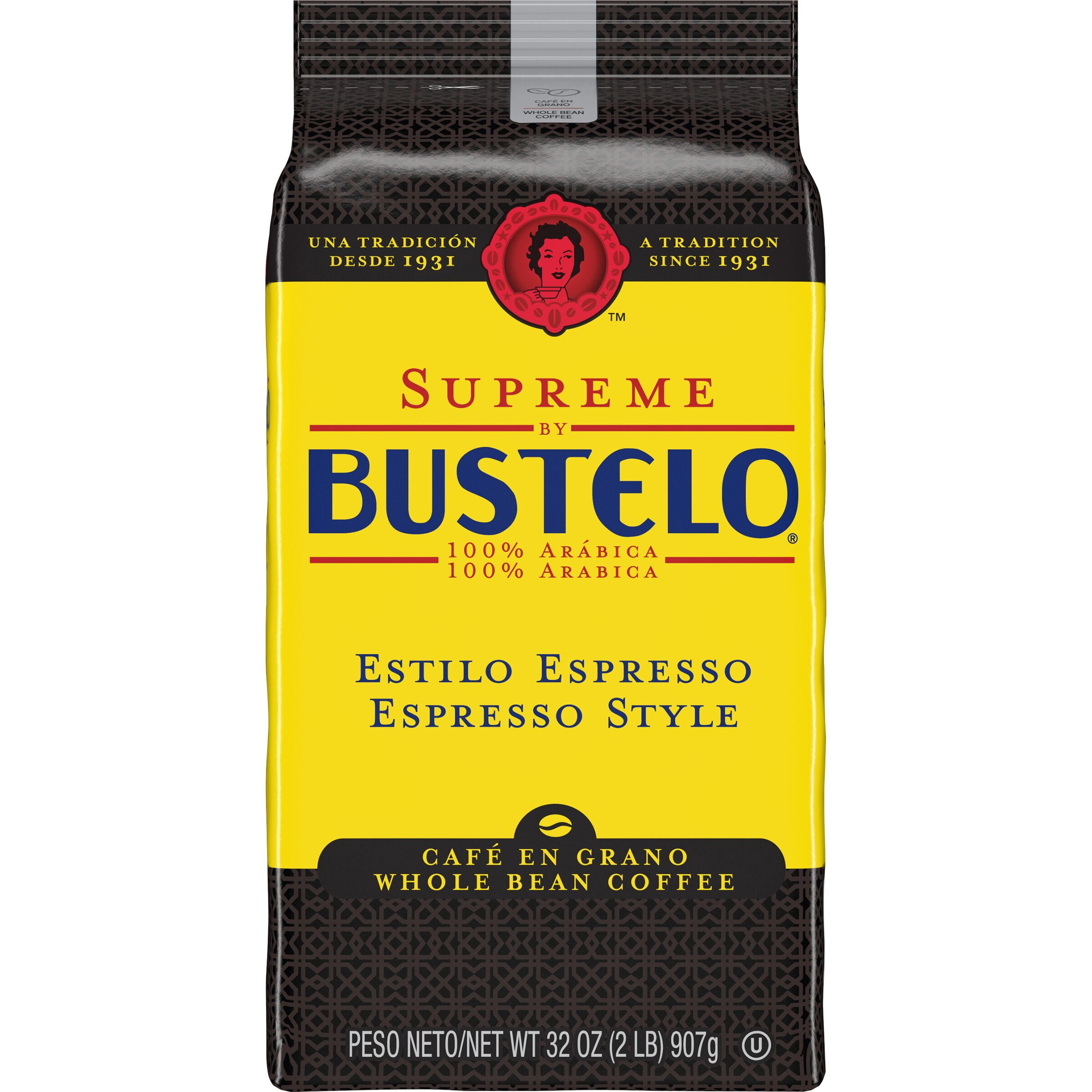 Supreme by Bustelo, FOL101800, Espresso Whole Bean Coffee, 1 Bag