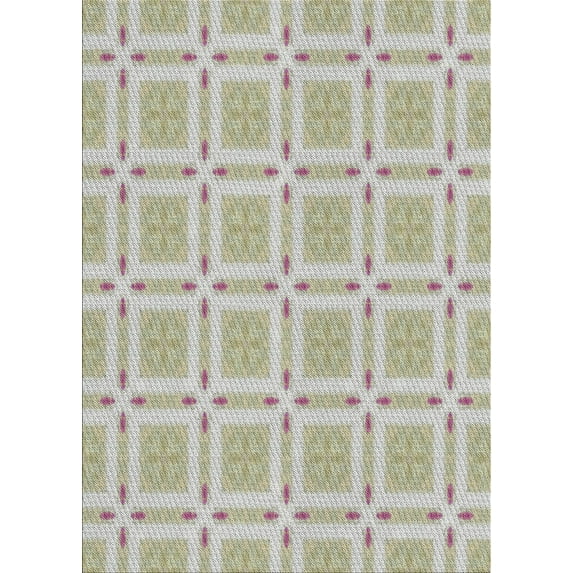 Ahgly Company Indoor Rectangle Patterned Khaki Green Novelty Area Rugs, Swatch Sample