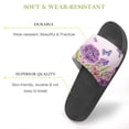 thumbnail image 3 of GZHJMY Stylish Slides for Women Men, Purple Flowering Butterfly Soft Flexible Slip-on Sandals Slippers, 3 of 7