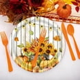 thumbnail image 4 of CuiLiyq 24 PCS Thanksgiving Fall Paper Plates, Fall Party Supplies Pumpkin and Sunflower Disposable Plates Autumns Plates, For Fall Decor Thanksgiving Party Supplies (9 Inch), 4 of 6