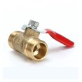 Ball Valve 1/8" 1/4" 3/8" 1/2" Male to Male BSP Thread with Red Lever
