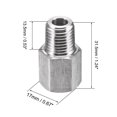 thumbnail image 2 of Unique Bargains Pipe Fitting Reducer Adapter 1/4" NPT Male x 1/4" NPT Female for Water Oil Pressure Gauge, Stainless., 2 of 5