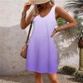 thumbnail image 5 of Liquidation d'Été 2025! Robe Grande Taille pour Femmes, Liquidation d'Été pour Femmes, Mode d'Été pour Femmes Robe Sans Manches à Col en V avec Poches, 5 of 5