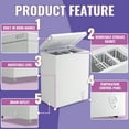 thumbnail image 5 of TACOOL Chest Freezer 4.5 Cu.ft Large Capacity with 2 Removable Basket Small Mini Deep Freezer Top Open Door White, 5 of 9