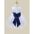 thumbnail image 5 of iEFiEL Kids Toddler Girls Navy Blue Flower Girls Dress Formal Wedding Pageant Party Dress, 5 of 7
