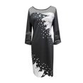 thumbnail image 4 of Vestido de retazos grande para mujer, falda envolvente a la cadera, manga larga, informal, vestido de columpio, vestido largo Wmkox8yi FGJ961, 4 of 4