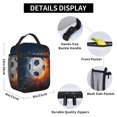 thumbnail image 5 of Soccer Ice Splash Insulated Lunch Box Lunch Bag for Women Men, Portable Leakproof Cute Tote Cooler Meal Bag, Reusable Lunch Container for for Work/Office/Picnic/Travel/School, 5 of 7