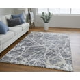 thumbnail image 4 of HomeRoots 514524 10 x 14 ft. Gray & Ivory Abstract Power Loom Stain Resistant Rectangle Area Rug, 4 of 5