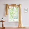 thumbnail image 2 of WARM HOME DESIGNS 30 Feet Long Gold Sheer Window Scarf. AM Gold 360, 2 of 5