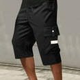 thumbnail image 1 of Men's Cargo Pants Lightweight Below Knee Work Shorts with Multiple Pockets Versatile Everyday Utility Clothing, 1 of 6