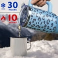 thumbnail image 5 of Baiheyi 40 oz Leopard Stainless Steel Double-Walled Tumbler, Blue, 5 of 6