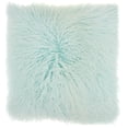 thumbnail image 2 of Nourison Couture Fur Tibetan Lamb Seafoam Throw Pillow, 2 of 3