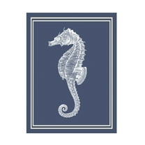 Fab Funky 'Mixed Nautical White on Indigo Blue IV' Canvas Art