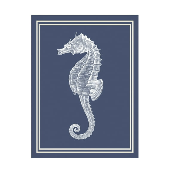 Fab Funky 'Mixed Nautical White on Indigo Blue IV' Canvas Art