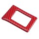 thumbnail image 3 of ABS Red Carbon Fiber Warning Light Button Cover Trim Decor Sticker, 3 of 5