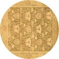 thumbnail image 1 of Ahgly Company Indoor Round Oriental Brown Traditional Area Rugs, 7' Round, 1 of 4