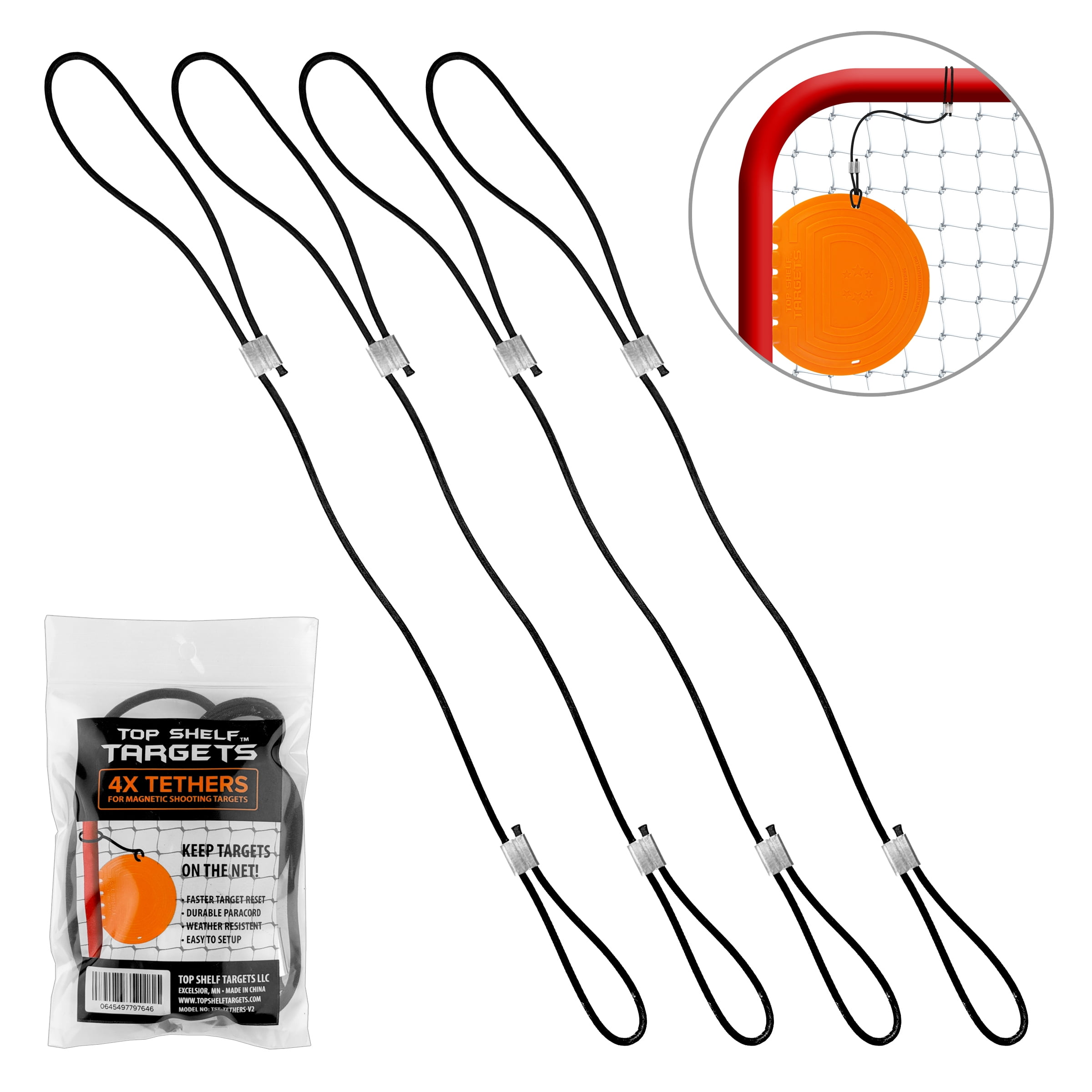 Target TETHERS for Hockey Targets (Set of 4) by Top Shelf