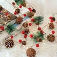 thumbnail image 4 of Guirlande Lumineuse de Noël à DEL avec Aiguilles en Forme de Pomme de Pin, Clochette à Baies Rouges pour Décoration de Fête de Noël Intérieure et Extérieure, 4 of 21