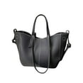 thumbnail image 2 of Zunfee Women's Faux Leather Tote Bag - Black, Free Size, Large Capacity for 13" Laptop, Easy Clean, Versatile Hand/Shoulder Carry for Work/School/Daily Use, 2 of 4