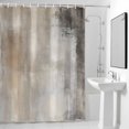thumbnail image 4 of Ombre Brown Oil Painting Fabric Shower Curtain Abstract Style Washable Shower Curtains for Bathroom, Waterproof Bath Curtain with Hooks Home Decor 72x72in, 4 of 8