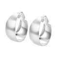 thumbnail image 4 of Yoursfs Silver Clip on Hoop Earrings for Women Platinum Plated Thick Large Size Clip on Earrings, 4 of 4