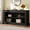 Black, variant on Finmind 63-inch Long Console Table for Entryway, Narrow Long Entry Table with Shelf, Brown