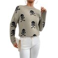 thumbnail image 3 of Sweaters for Women Halloween Trendy Pullover Sweaters Casual Knit Crewneck Sweater Tops Shermie, 3 of 6