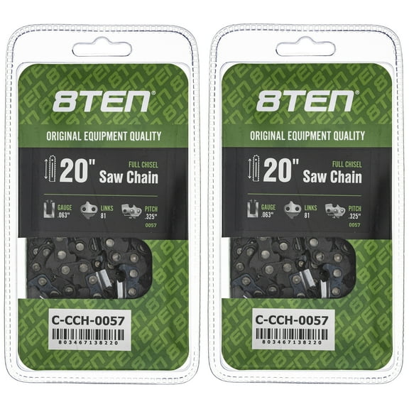 Full Chisel Chainsaw Chain 20 inch .063 .325 81DL for Stihl MS 260 270 2 Pack 810-CCC2279H