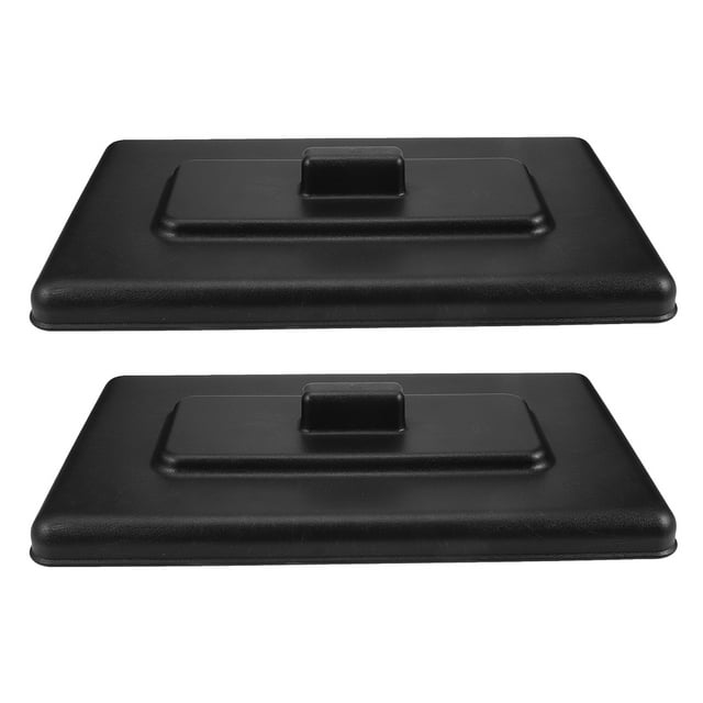 CHICHUMID 2Pcs Ice Cream Maker Lid Black Plastic Cover Protective Kitchenware Accessory