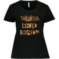 thumbnail image 3 of Inktastic Thankful Loved Blessed Women's Plus Size T-Shirt, 3 of 5