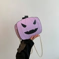 thumbnail image 4 of Konghyp Halloween Pumpkin Bag, Leather Crossbody Shoulder Bag, Cute Chain Bag for Commuting, Versatile Casual Handbag, Perfect for Halloween Gifts and Parties, 4 of 6