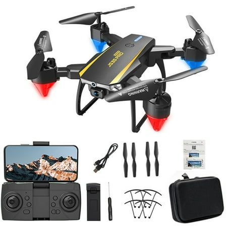 SPOORYYO 1080P HD FPV Drone with Altitude Hold Headless Mode and Trajectory Flight - WiFi RC Quadcopter with Adjustable Camera 3 Speeds and USB Charging - Ideal Gift for Teens (Black)