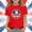 Red, variant on ITSAME Girls 4th of July T-Shirts Independence Day Short Sleeve Tops Kids American Flag Graphic Tee Red Size 13-14