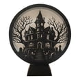 thumbnail image 2 of WHEANG Halloween Decorations Indoor Glass Globe 6.3" Battery Operated LED Lights With Bat Pattern Black Halloween Decor For Table Home, 2 of 4