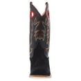thumbnail image 5 of Old West Western Boots Boys Fancy Stitched Leather Suede Black 8203, 5 of 5