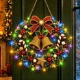thumbnail image 4 of Christmas Art Kits for Adults, 10in LED Christmas Wreath Pearl Painting Suncatcher Kit, 3D Christmas Hanging Ornament DIY Craft for Wall Door Decor, 4 of 8