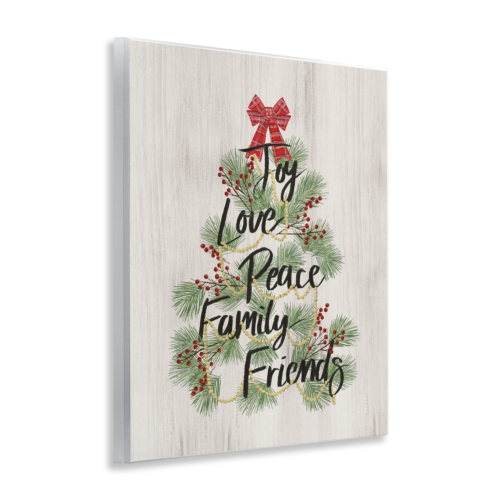 Stupell Industries Family Friends Christmas Tree Holiday Painting Unframed Art Prints Wall Art, 11 x 14