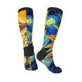thumbnail image 5 of Lsque vintage Starry Sunflower Printed Crew Socks Men's Women's LightWeight Thin Casual Calf Socks ,Knee High Socks,Cotton Socks, 5 of 9