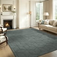thumbnail image 3 of MeyJey 6'x9' Shag Area Rug for Living Room Modern Geometric High-Low Cut Machine Washable Rugs for Bedroom Dinning Room Office Decor Non-Slip Soft Carpet, Gray, 3 of 14