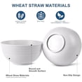 thumbnail image 3 of Unbreakable Wheat Straw Cereal Bowls - Microwave & Dishwasher Safe Soup and Salad Bowls BPA Free, Set of 8, 26oz, White, 3 of 5