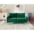 thumbnail image 2 of Kingway Furniture Almor Velvet Living Room Loveseat in Green, 2 of 4