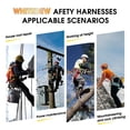 thumbnail image 2 of WHITEDEW Fall Protection Premium Safety Harness with Shock Absorbing Lanyard, Vented & Padded Shoulder, Legs & Back - Upgrade 4 Quick Buckles (Yellow, 2 of 8